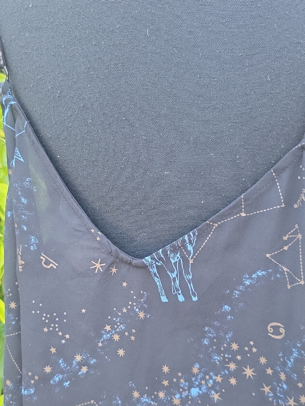 Torrid Black Celestial Zodiac Star Ruffle Sheer Cami Top 1 - Picture 8 of 13
